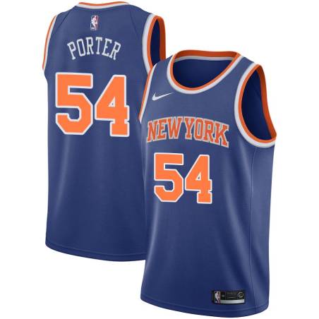 Blue Howard Porter Twill Basketball Jersey -Knicks #54 Porter Twill Jerseys, FREE SHIPPING