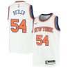 White Greg Butler Twill Basketball Jersey -Knicks #54 Butler Twill Jerseys, FREE SHIPPING