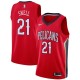 Red Pelicans #21 Tony Snell Twill Basketball Jersey