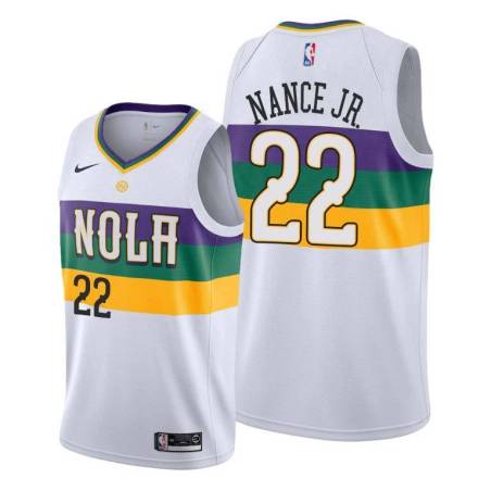 2019-20City Pelicans #22 Larry Nance Jr Twill Basketball Jersey