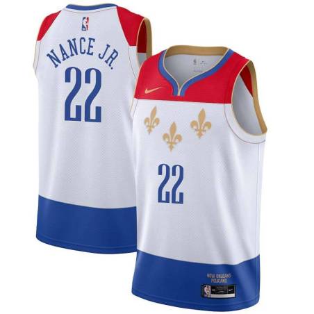 2020-21City Pelicans #22 Larry Nance Jr Twill Basketball Jersey