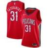 Red Pelicans #31 Tomas Satoransky Twill Basketball Jersey