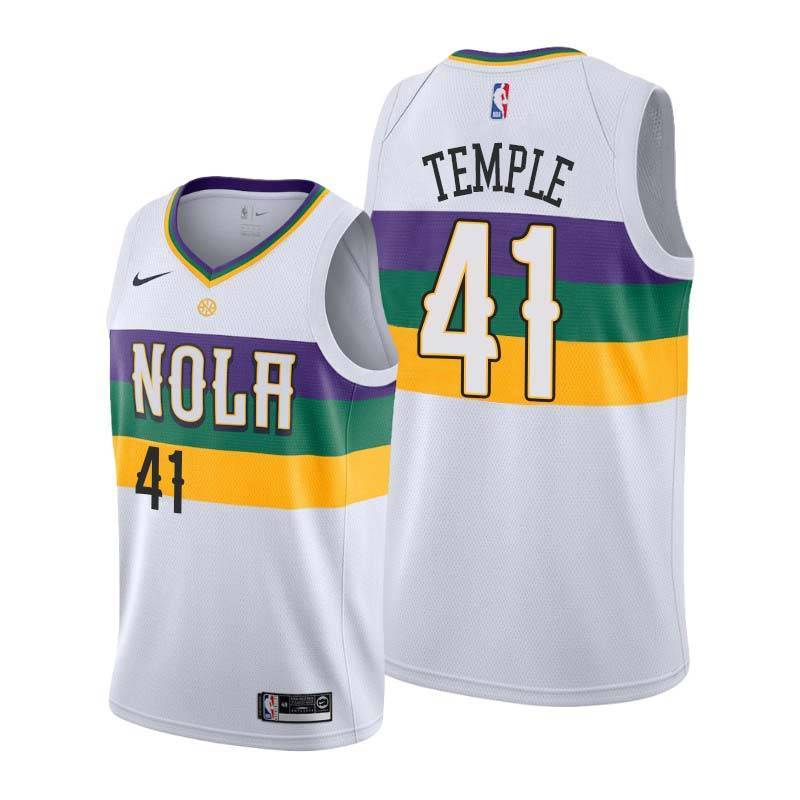 2019-20City Pelicans #41 Garrett Temple Twill Basketball Jersey