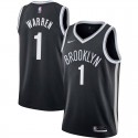 Black Nets #1 T.J. Warren Twill Basketball Jersey