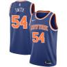 Blue Charles Smith Twill Basketball Jersey -Knicks #54 Smith Twill Jerseys, FREE SHIPPING