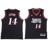 Black Throwback Andrew Levane Twill Basketball Jersey -76ers #14 Levane Twill Jerseys, FREE SHIPPING