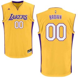 George Brown Twill Basketball Jersey -Lakers #00 Brown Twill Jerseys, FREE SHIPPING