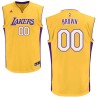 Gold George Brown Twill Basketball Jersey -Lakers #00 Brown Twill Jerseys, FREE SHIPPING