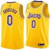 Gold Andrew Goudelock Twill Basketball Jersey -Lakers #0 Goudelock Twill Jerseys, FREE SHIPPING
