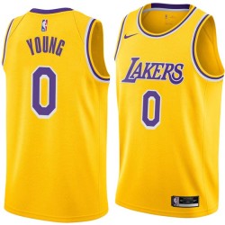 Gold Nick Young Twill Basketball Jersey -Lakers #0 Young Twill Jerseys, FREE SHIPPING