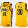 Yellow Dzanan Musa Nets #30 Twill Basketball Jersey