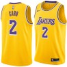 Gold Kenny Carr Twill Basketball Jersey -Lakers #2 Carr Twill Jerseys, FREE SHIPPING