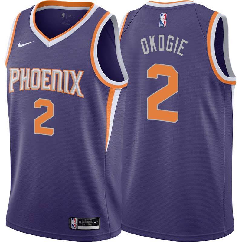 Purple Suns #2 Josh Okogie Twill Basketball Jersey