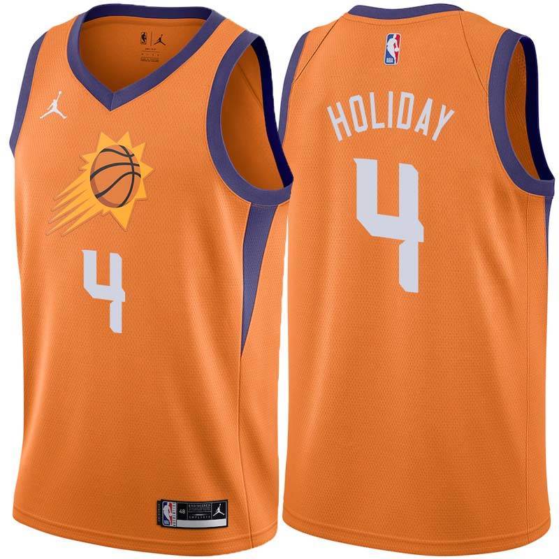 Orange Suns #4 Aaron Holiday Twill Basketball Jersey