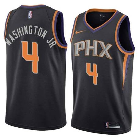 Black Suns #4 Duane Washington Jr. Twill Basketball Jersey