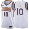 White2 Suns #10 Damion Lee Twill Basketball Jersey