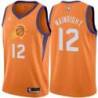 Orange Suns #12 Ish Wainright Twill Basketball Jersey