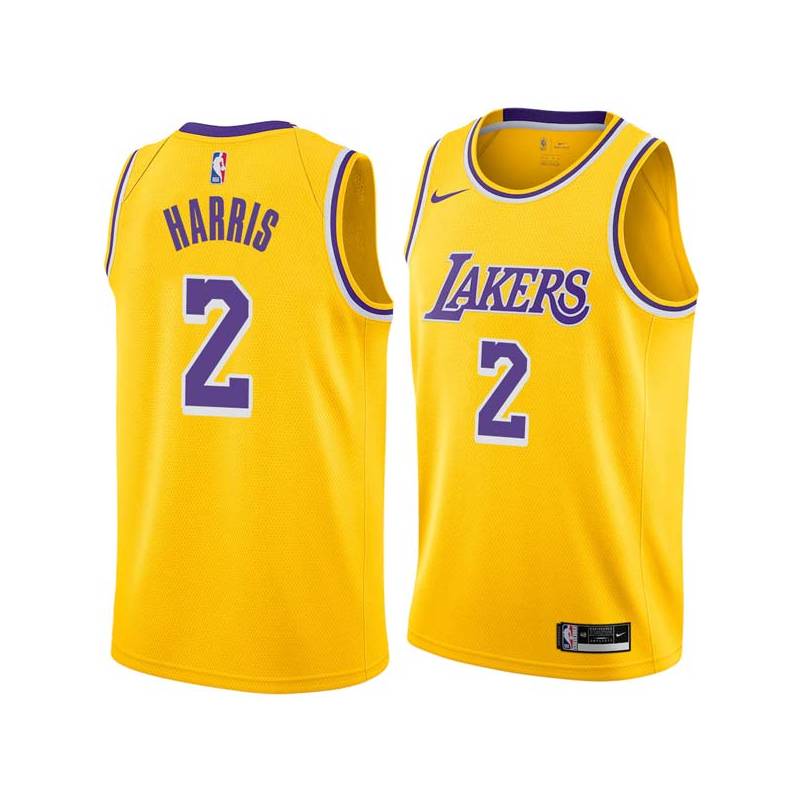 Gold Elias Harris Twill Basketball Jersey -Lakers #2 Harris Twill Jerseys, FREE SHIPPING