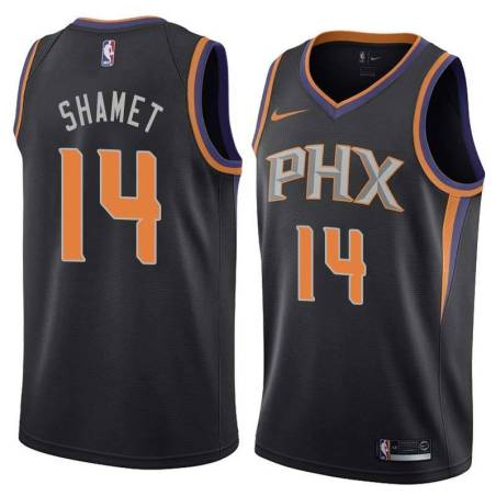 Black Suns #14 Landry Shamet Twill Basketball Jersey