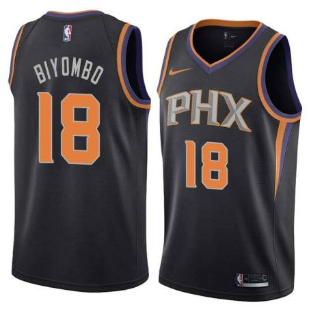 Black Suns #18 Bismack Biyombo Twill Basketball Jersey