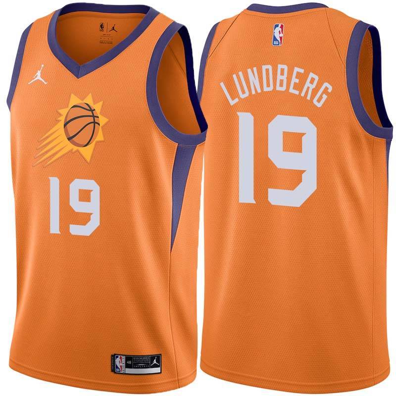 Orange Suns #19 Gabriel Lundberg Twill Basketball Jersey