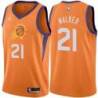 Orange Suns #21 M.J. Walker Twill Basketball Jersey