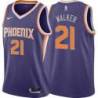 Purple Suns #21 M.J. Walker Twill Basketball Jersey