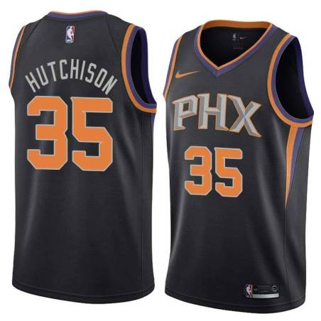 Black Suns #35 Chandler Hutchison Twill Basketball Jersey