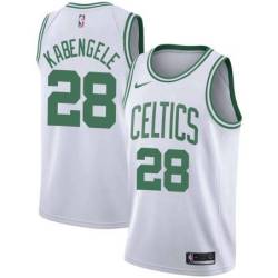 White Celtics #28 Mfiondu Kabengele Twill Basketball Jersey