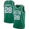  Green Celtics #28 Mfiondu Kabengele Twill Basketball Jersey