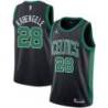  Black Celtics #28 Mfiondu Kabengele Twill Basketball Jersey
