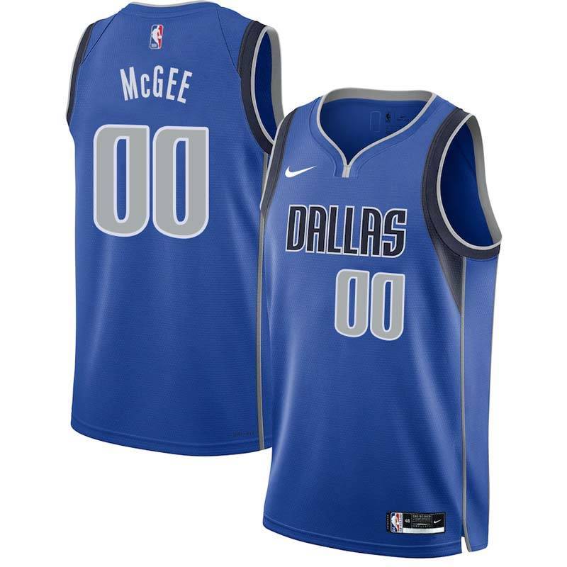 Blue Mavericks #00 JaVale McGee Twill Basketball Jersey
