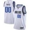 White Mavericks #00 JaVale McGee Twill Basketball Jersey