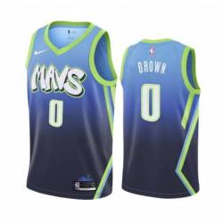 2019-20_City Mavericks #0 Sterling Brown Twill Basketball Jersey