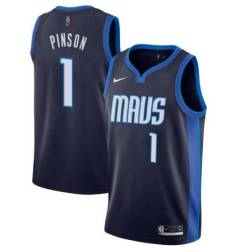 2020-21_Earned Mavericks #1 Theo Pinson Twill Basketball Jersey