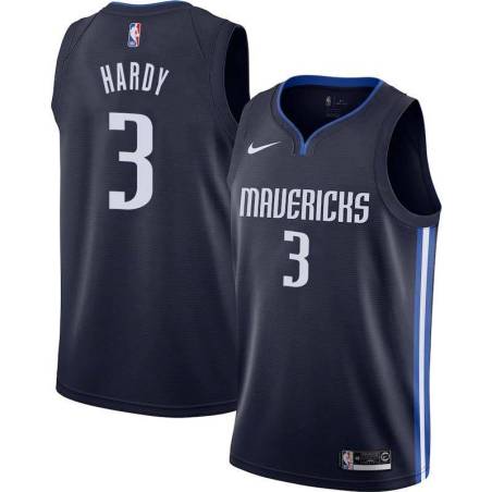 Navy Mavericks #3 Jaden Hardy Twill Basketball Jersey