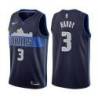 Navy2 Mavericks #3 Jaden Hardy Twill Basketball Jersey