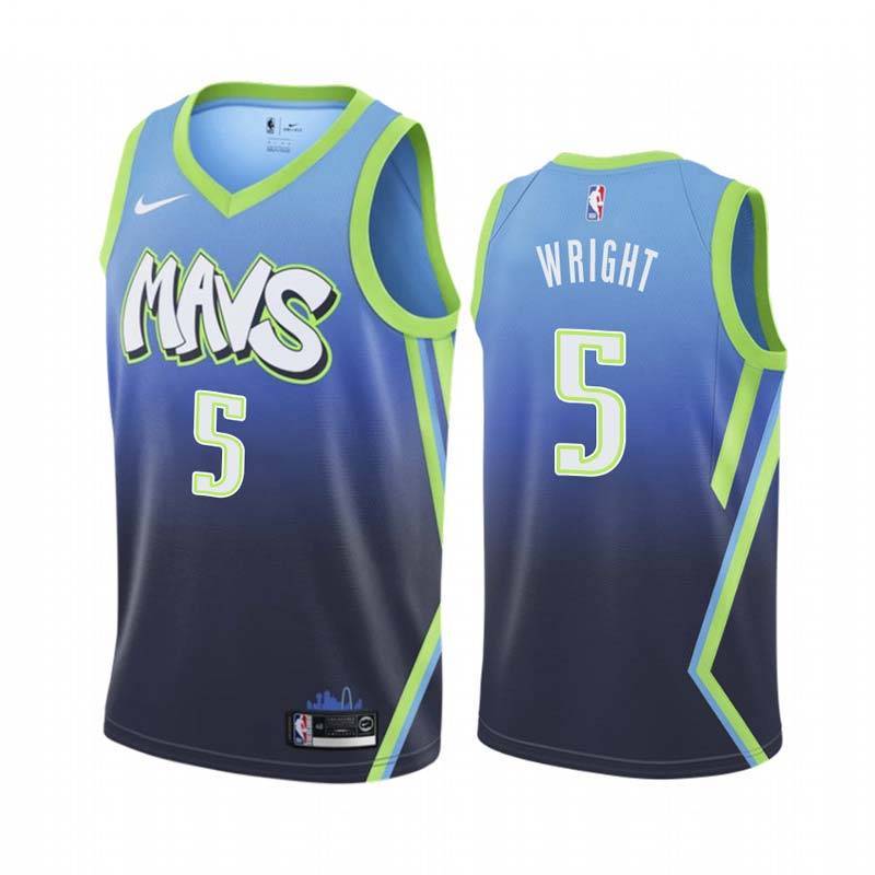 2019-20_City Mavericks #5 Moses Wright Twill Basketball Jersey