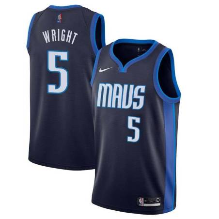 2020-21_Earned Mavericks #5 Moses Wright Twill Basketball Jersey