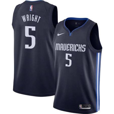 Navy Mavericks #5 Moses Wright Twill Basketball Jersey