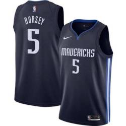 Navy Mavericks #5 Tyler Dorsey Twill Basketball Jersey