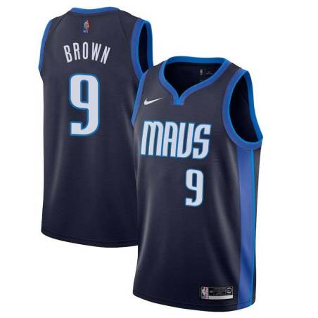 2020-21_Earned Mavericks #9 Moses Brown Twill Basketball Jersey
