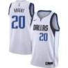 White Mavericks #20 Brandon Knight Twill Basketball Jersey