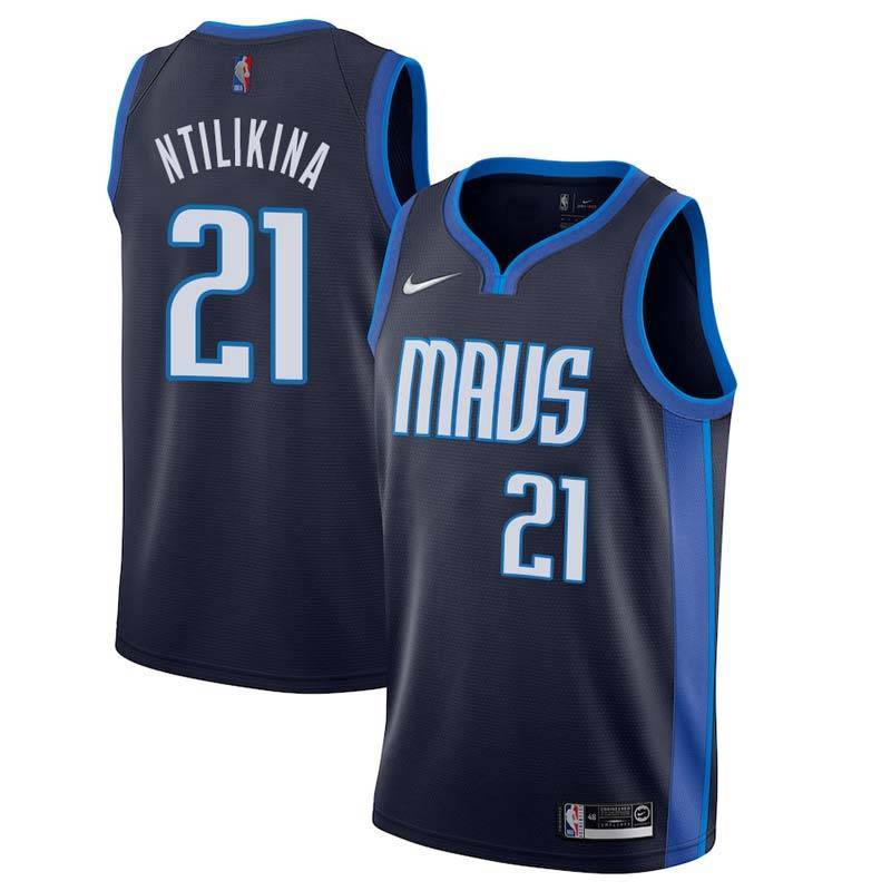 2020-21_Earned Mavericks #21 Frank Ntilikina Twill Basketball Jersey