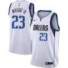 White Mavericks #23 McKinley Wright IV Twill Basketball Jersey