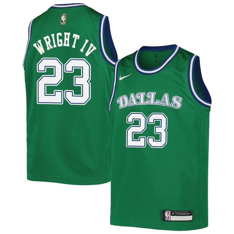 Green_Throwback Mavericks #23 McKinley Wright IV Twill Basketball Jersey