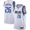 White Mavericks #26 Spencer Dinwiddie Twill Basketball Jersey