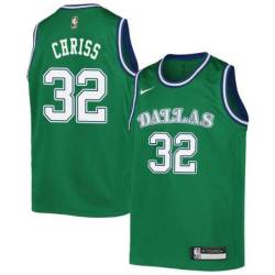 Green_Throwback Mavericks #32 Marquese Chriss Twill Basketball Jersey