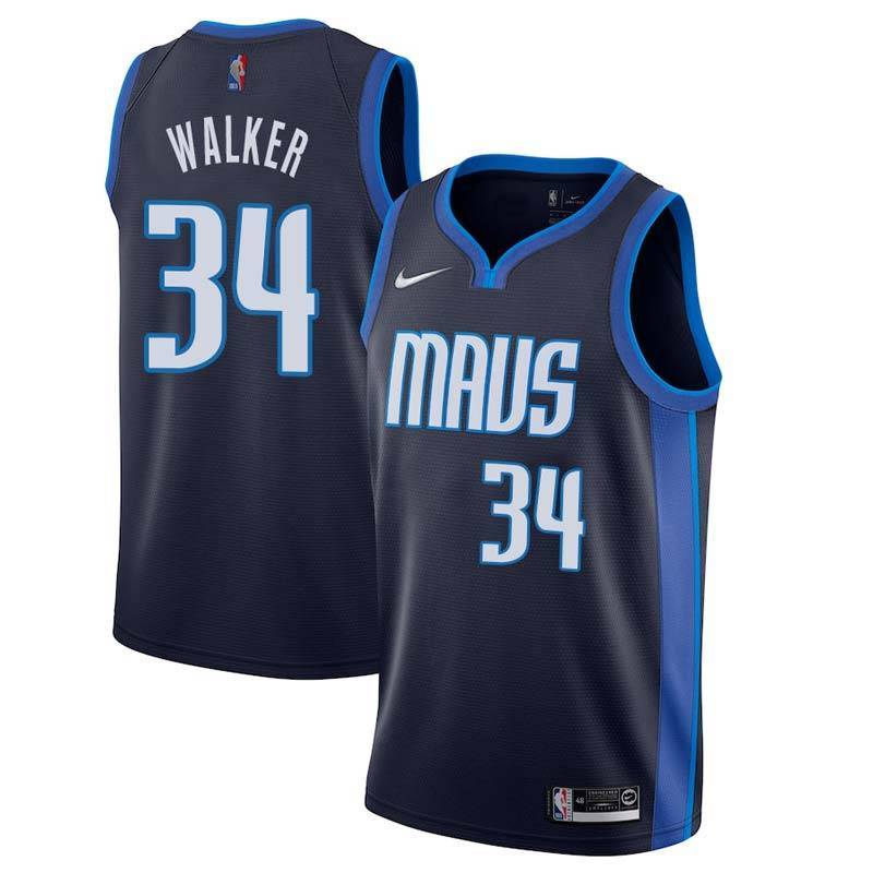 2020-21_Earned Mavericks #34 Kemba Walker Twill Basketball Jersey