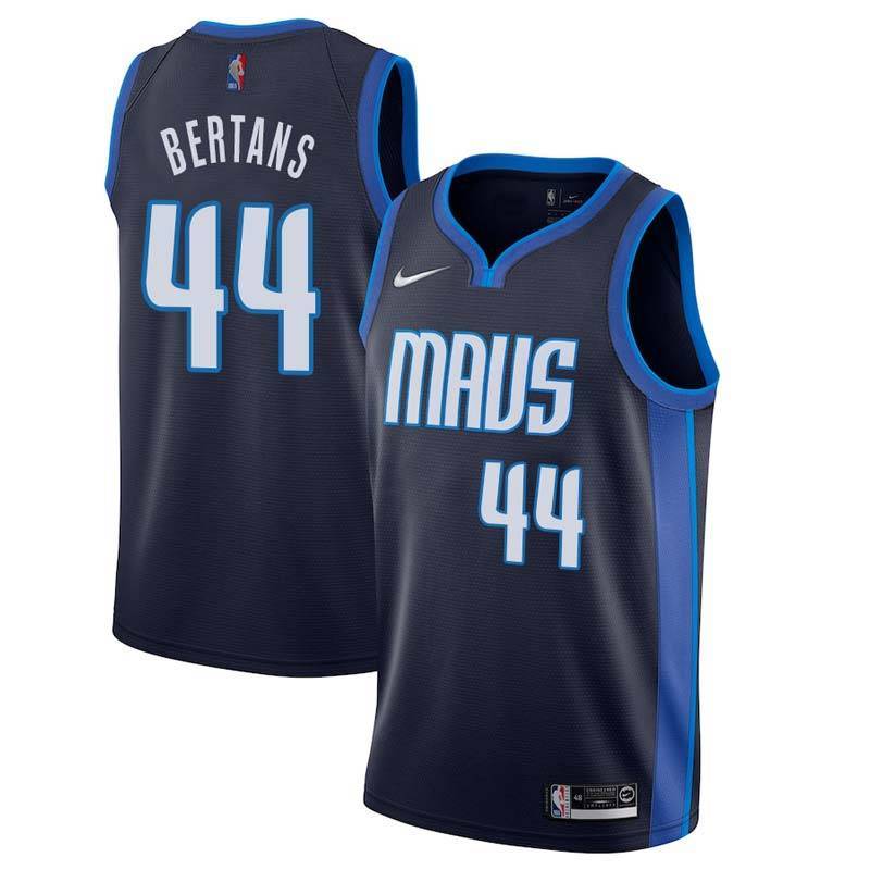 2020-21_Earned Mavericks #44 Davis Bertans Twill Basketball Jersey